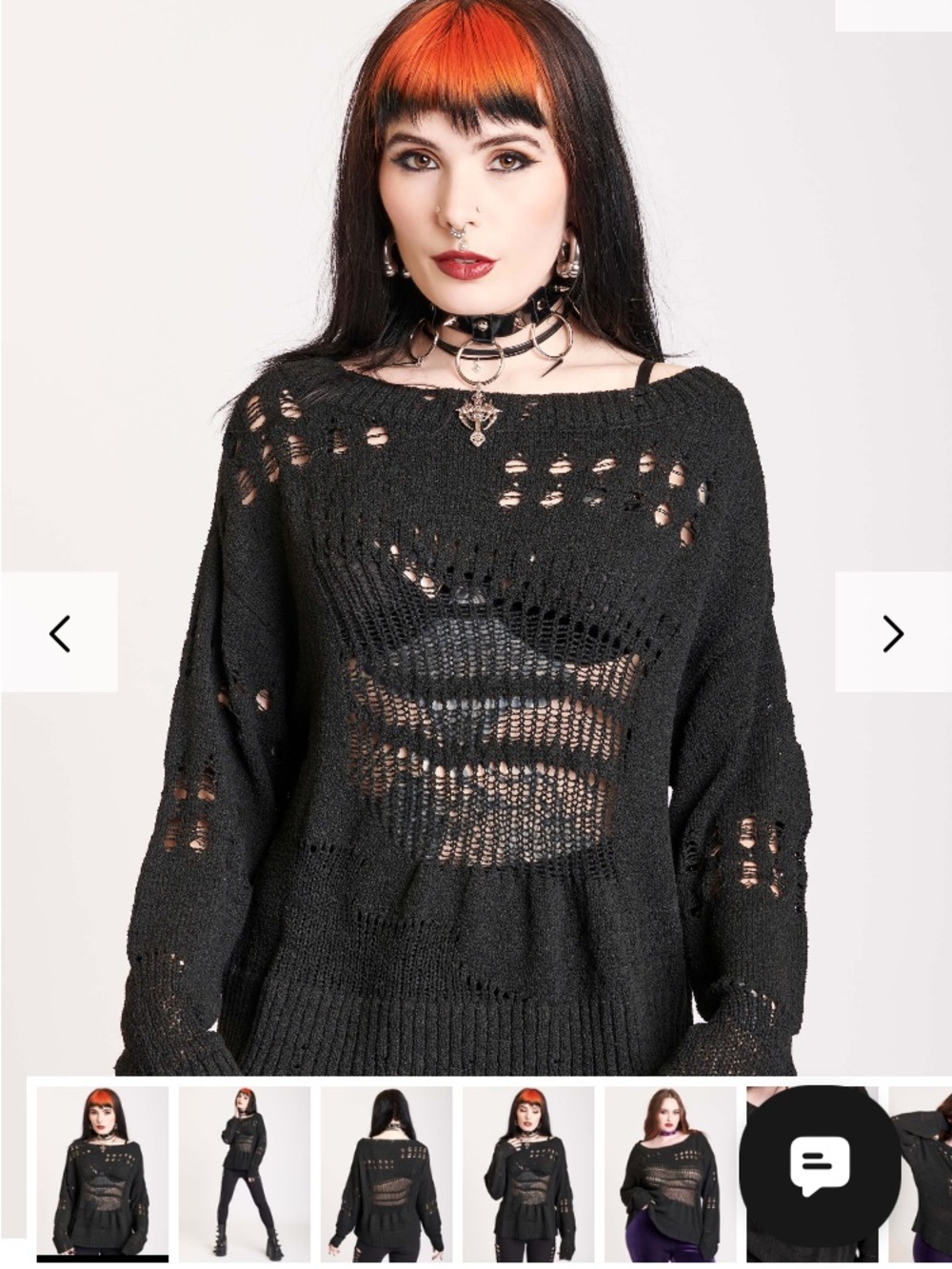 Midnight Hour Drop Stitch Distressed Sweater
